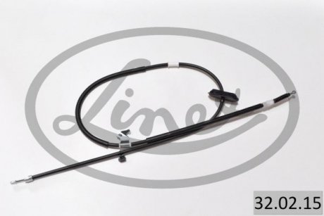 Трос ручника (задній) (R) Opel Zafira 1.4/1.6 11- (1890/1760mm) LINEX 32.02.15 (фото 1)