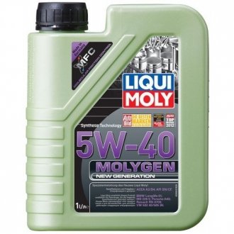 Олива моторна Molygen New Generation 5W-40 (Каністра 1л) LIQUI MOLY 9053 (фото 1)