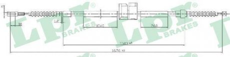 Тросик стояночного тормоза LPR C0062B (фото 1)