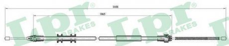 Трос ручного гальма LPR C0702B (фото 1)