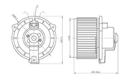 Электровентилятор отопителя LAND CRUISER 100 4.2d / 4.7i (98-) LUZAR LFh 1950 (фото 1)