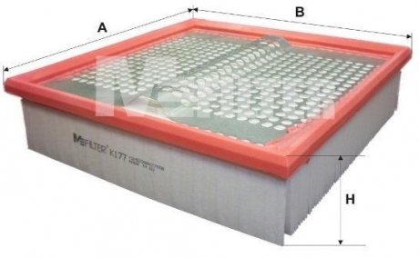 Фільтр повітряний MB 124 (вир-во) M-FILTER K177 (фото 1)