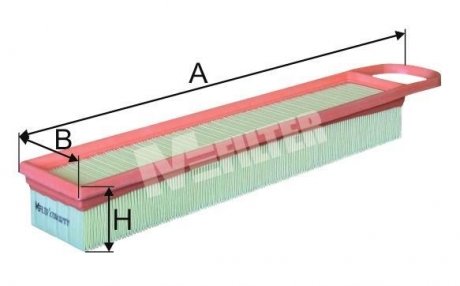 Фильтр воздушный Citroen, Peugeot (пр-во) M-FILTER K7004 (фото 1)