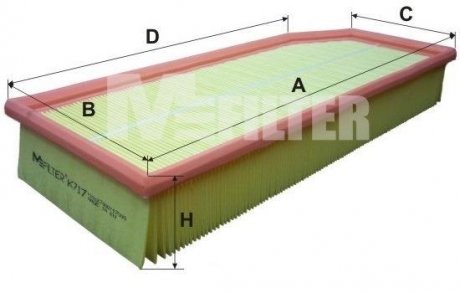 Фильтр воздушный MB (пр-во) M-FILTER K717 (фото 1)