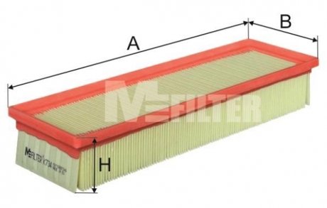 Фильтр воздушный CITROEN (пр-во) M-FILTER K734 (фото 1)