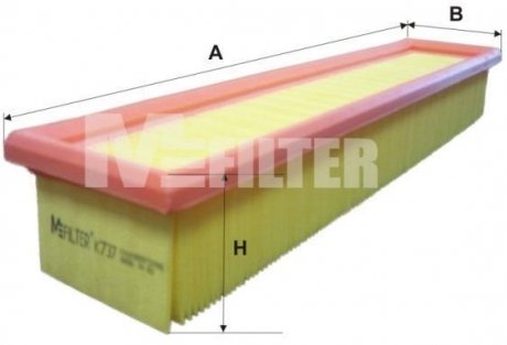 Фильтр воздушный RENAULT (пр-во) M-FILTER K737 (фото 1)