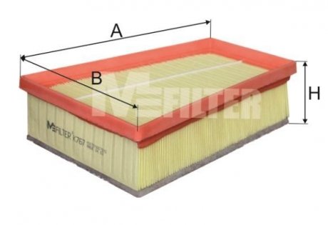 Фильтр воздушный Renault (пр-во) M-FILTER K767 (фото 1)