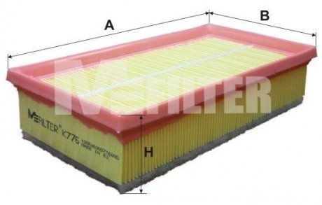 Фільтр повітряний CITROEN, PEUGEOT (вир-во) M-FILTER K776 (фото 1)