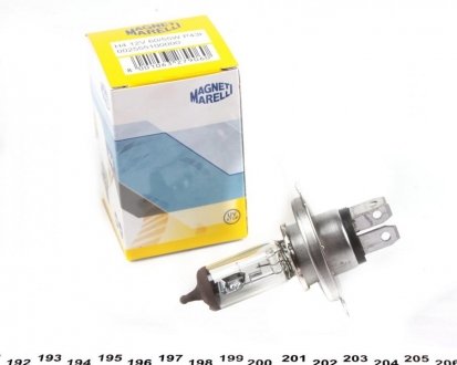 Лампа розжарювання H4 12V 60/55W P43t STANDART (вир-во) MAGNETI MARELLI 002555100000 (фото 1)