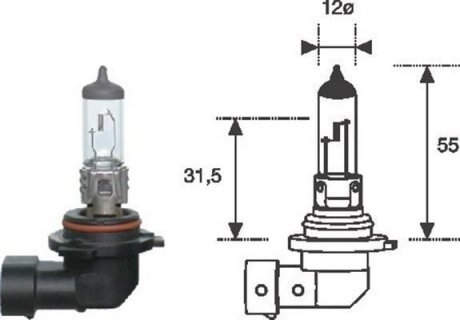 Автолампа HB4 12V 51W P22d Standard MAGNETI MARELLI 002577300000 (фото 1)