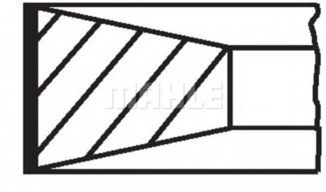 Кільця поршневі MB OM364-366 (97.50mm/STD) (2.5-2.5-4) MAHLE / KNECHT 002 80 V0 (фото 1)