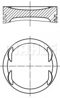 Поршень MAHLE / KNECHT 015 76 00 (фото 1)