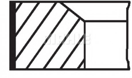 Кільця поршневі FORD 83,0 mm 1,8 TDCI 1,75 x 2,0 x 2,0 (вир-во) MAHLE / KNECHT 01602N2 (фото 1)