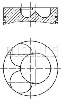 Поршень з кільцями VW 81.51 2.0TDI BPW/BMM/BMP/BSS/BWW/CBHA (CYL 1-2) (вир-во) MAHLE / KNECHT 028 06 02 (фото 1)