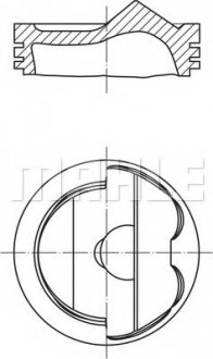 Поршень (cyl. 1-3) MAHLE / KNECHT 028PI00124000 (фото 1)