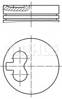 Поршень VW LT 2.4D -96 (77.51mm/+1.0) MAHLE / KNECHT 029 55 02 (фото 1)