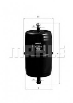Паливний фільтр MAHLE / KNECHT KL558 (фото 1)