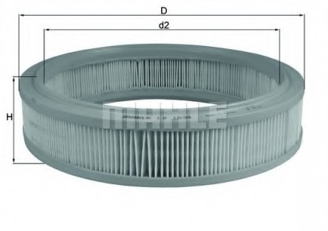 Повітряний фільтр MAHLE / KNECHT LX1638 (фото 1)