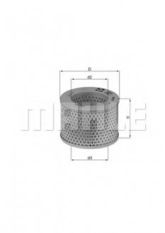 Повітряний фільтр MAHLE / KNECHT LX192 (фото 1)