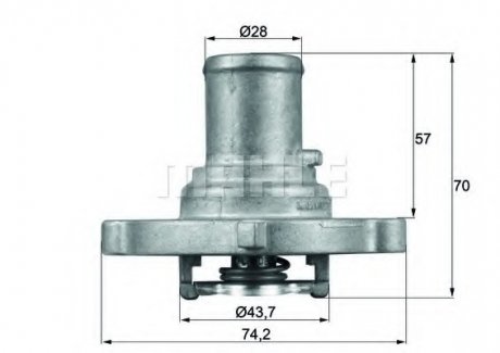 Термостат MAHLE / KNECHT TI 122 87 D (фото 1)