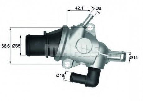 Термостат MAHLE / KNECHT TI 125 88 (фото 1)