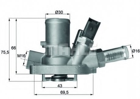 Термостат MAHLE / KNECHT TI 147 80 (фото 1)