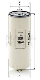 Фильтр топливный Liebherr MANN PL601/1x (фото 1)