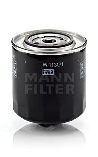 Фільтр масляний VW T4 1.9 D 90-03, AUDI 100 2.0-2.4 D 82-94 (вир-во) MANN W1130/1 (фото 1)