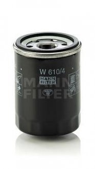 Фільтр масляний двигуна NISSAN PRIMERA I-96, MICRA II, III 92-10 (вир-во) MANN W610/4 (фото 1)