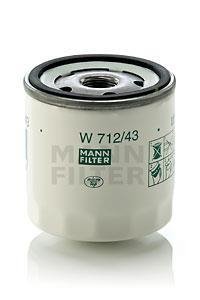Фильтр масляный двигателя (пр-во) MANN W712/43 (фото 1)