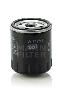 Фільтр масляний двигуна RENAULT TRAFIC, MASTER, LAGUNA 80-98 (вир-во) MANN W712/47 (фото 1)