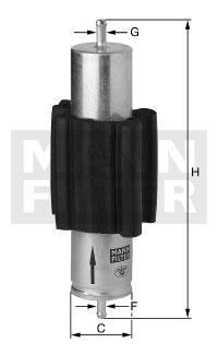 Фильтр топливный AUDI A6, A7 2.0-3.0 TDI 10- (пр-во) MANN WK6037 (фото 1)