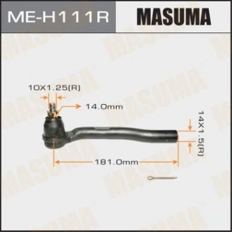 Наконечники РУЛЕВЫЕ РЕЙКИ РУЛЕВЫЕ НАКОНЕЧНИК РУЛЕ MASUMA MEH111R (фото 1)