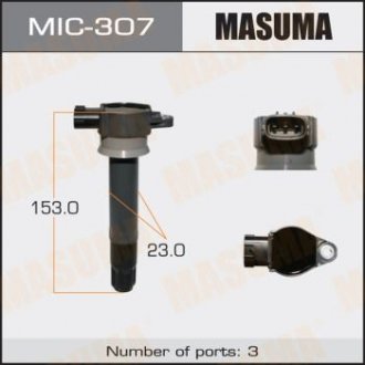 Котушка запалювання Mitsubishi Pajero 3.0 (07-) (MIC-307) MASUMA MIC307 (фото 1)