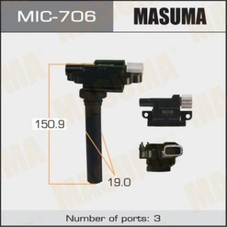 Котушка зажигания Suzuki SX4 / M16A Аналог MIC-705 MASUMA MIC706 (фото 1)