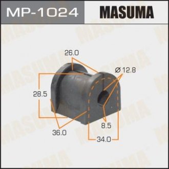 Втулка стабілізатора заднього (Кратно 2) Mitsubishi Lancer (03-09) (MP-1024) MASUMA MP1024 (фото 1)