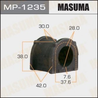 Втулка стабілізатора переднього (Кратно 2) Toyota Land Cruiser (-07) (MP-1235) MASUMA MP1235 (фото 1)