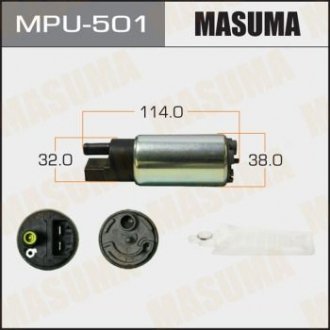 Бензонасос електричний (+ сіточка) Honda/ Mazda/ Mitsubishi/ Suzuki (MPU-501) MASUMA MPU501 (фото 1)