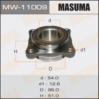 ПОДШИПНИКИ СТУПИЧНЫЙ УЗЕЛ FRONT GX470 UZJ120 MASUMA MW11009 (фото 1)