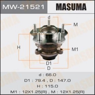 ПОДШИПНИКИ СТУПИЧНЫЙ УЗЕЛ SERENA, C26N, C26NN X-TR MASUMA MW21521 (фото 1)