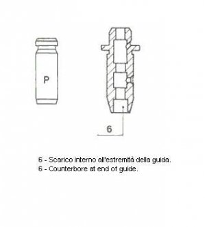 Напрямна клапана EX NISSAN 1,3-2,0 5,5x9,51x40 (вир-во) Metelli 01-2512 (фото 1)