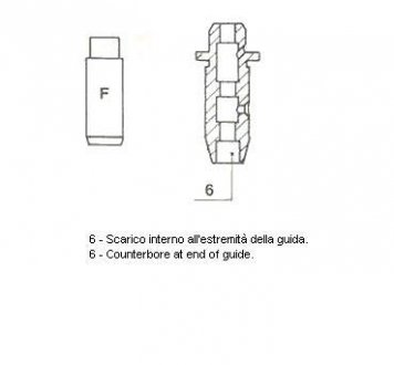 Напрямна клапана EX NISSAN CD17/CD20 48X7X11.03 (вир-во) Metelli 01-2583 (фото 1)