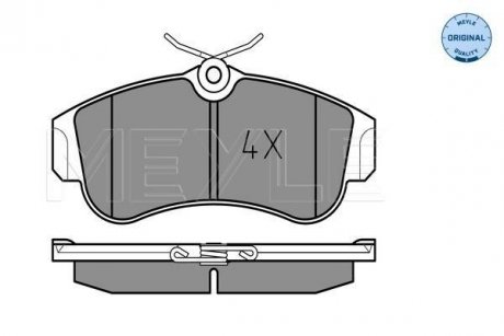 Колодки гальмівні (передні) Nissan Almera II/Primera 1.5D-2.0D 90-06 MEYLE 025 215 4617 (фото 1)