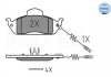 Колодки гальмівні (передние) MB ML-class (W163) 98-05 MEYLE 025 231 9317/W (фото 1)