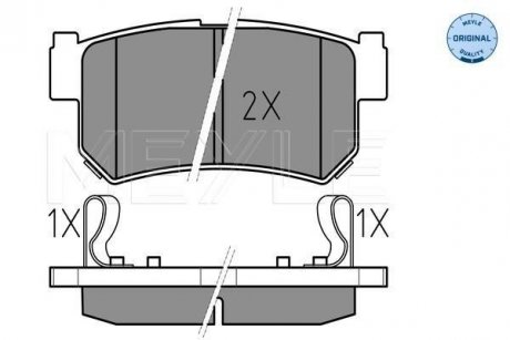 Колодки гальмівні (задние) Daewoo Rexton/Ssangyong Rexton 02-/Actyon 05-/Korando 97-06 MEYLE 025 236 7315/W (фото 1)