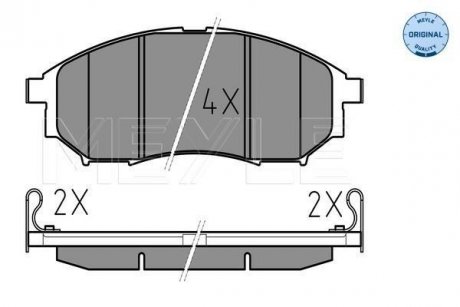 Колодки гальмівні (передні) Renault Koleos 08-/Nissan Qashqai 07-13/Pathfinder/NP300/Murano 05- MEYLE 025 236 9816/W (фото 1)