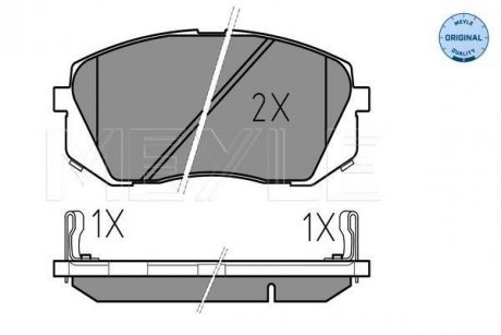 Колодки гальмівні (передні) Hyundai i40/ix35/Kia Sportage 10- MEYLE 025 245 0116/W (фото 1)