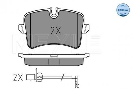 Колодки гальмівні (задні) Audi A4/A5/A6/A7/A8/Porsche Macan 09- MEYLE 025 246 0617/W (фото 1)