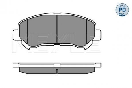 Колодки гальмівні (передние) Nissan Qashqai/X-Trail 07- (Akebono) MEYLE 025 246 3217/PD (фото 1)