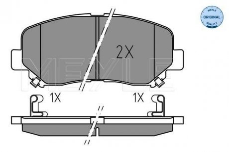 Колодки гальмівні (передние) Mazda CX-5 11- (Akebono) MEYLE 025 255 6416 (фото 1)